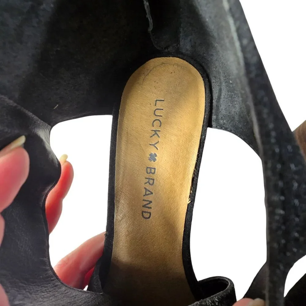 Lucky Brand Black Block Heel Sandals - Picture 4 of 6
